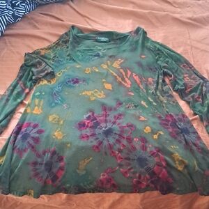 Kathmandu Green Multicolor Floral Blouse